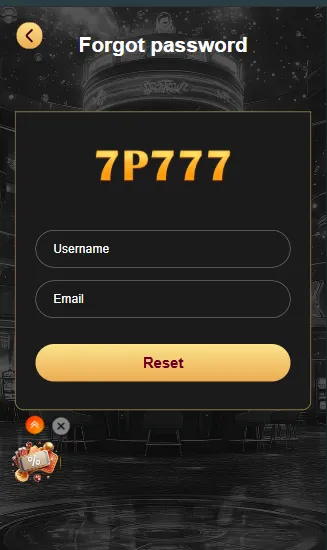 7p777 forgot password