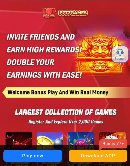Download and Play page for p777 game